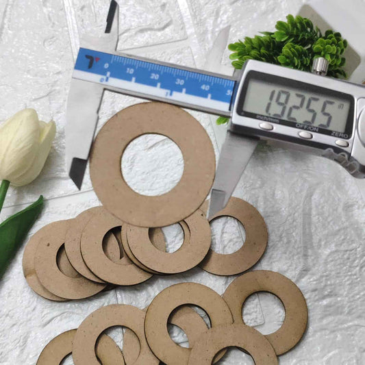Ring Type Round MDF Base (2 Inch) - Pack of 5 Pcs