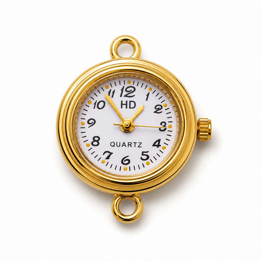 Round Watch Dial - Gold