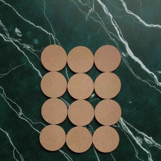 Round MDF Base (1 Inch) - Pack of 5 Pcs