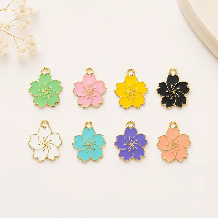Colourful Sakura Flower Charms