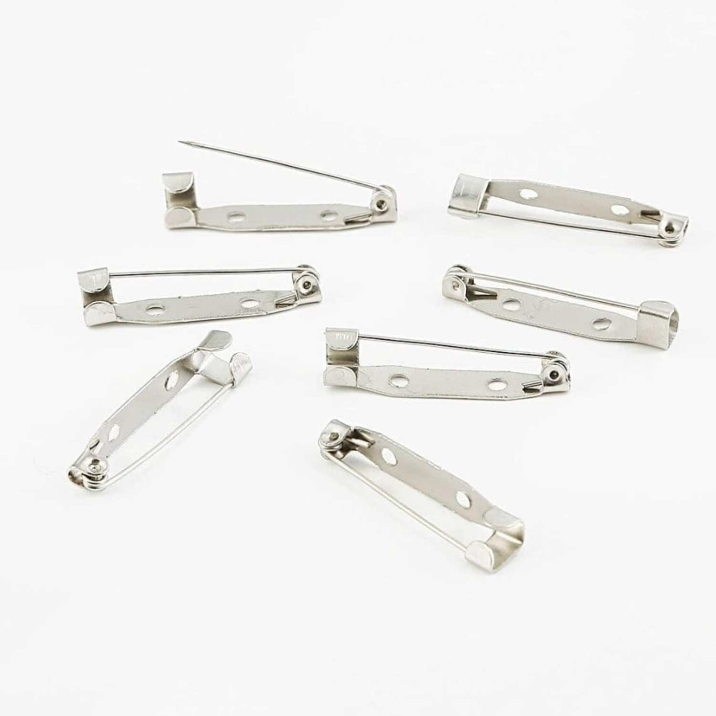 Silver saree brooch pin base for jewellery making and ethnic accessories