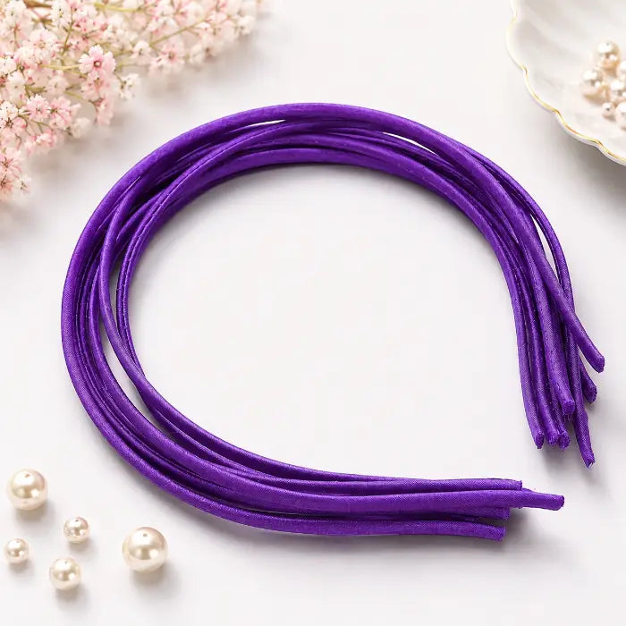 Satin-Wrapped Headband – Purple