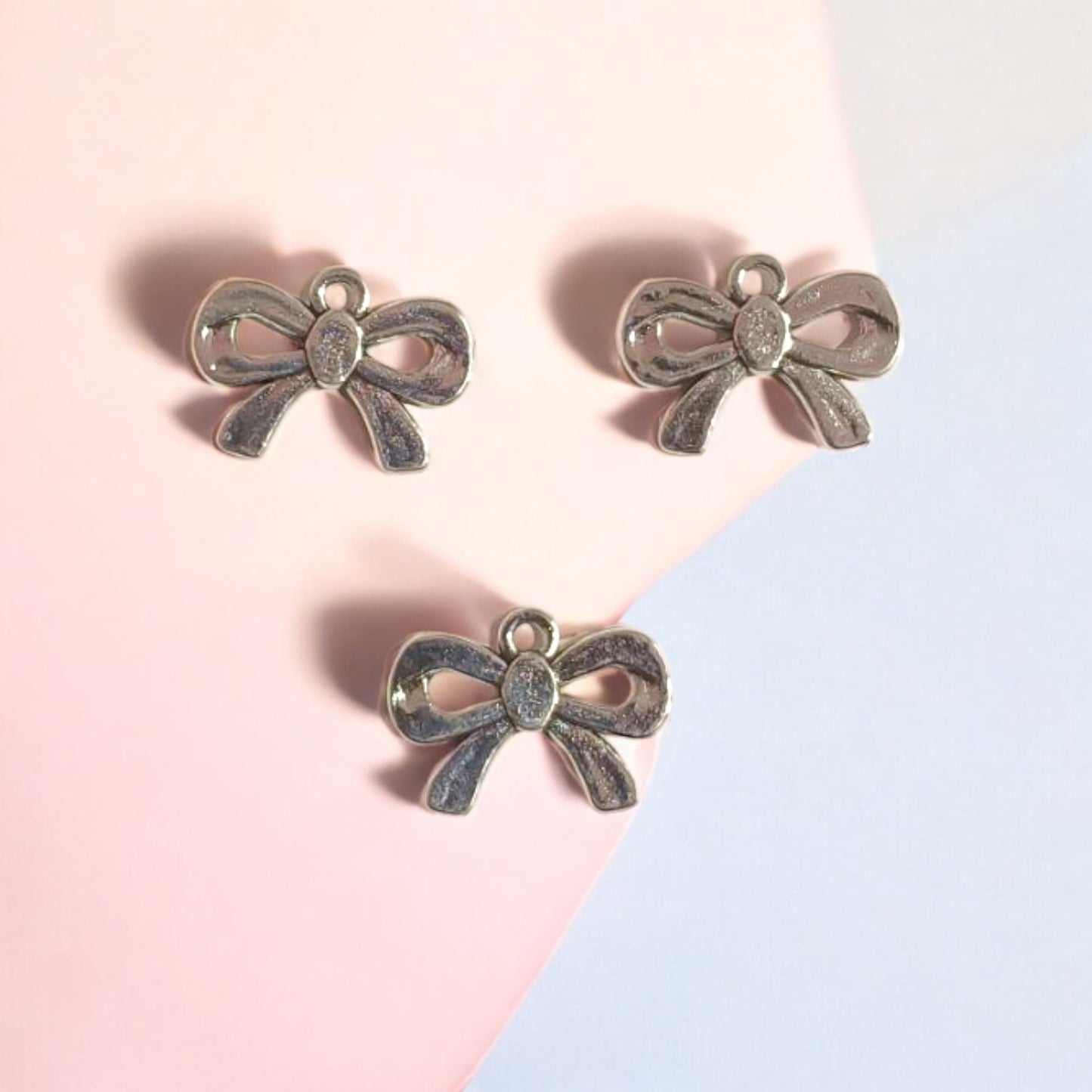 Silver Bow Charm - 1 PC