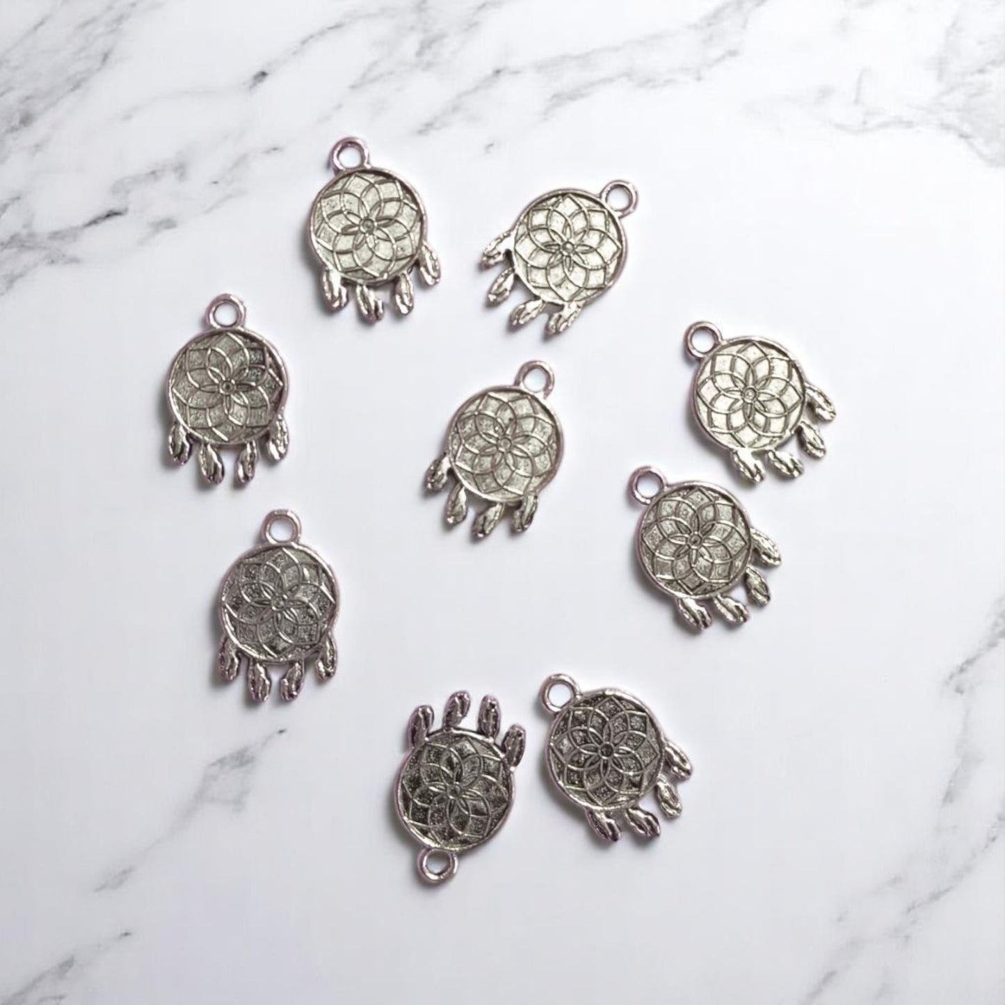 Silver Flower Ring Charm