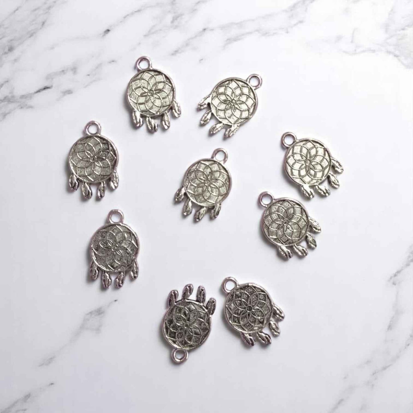 Silver Flower Ring Charm