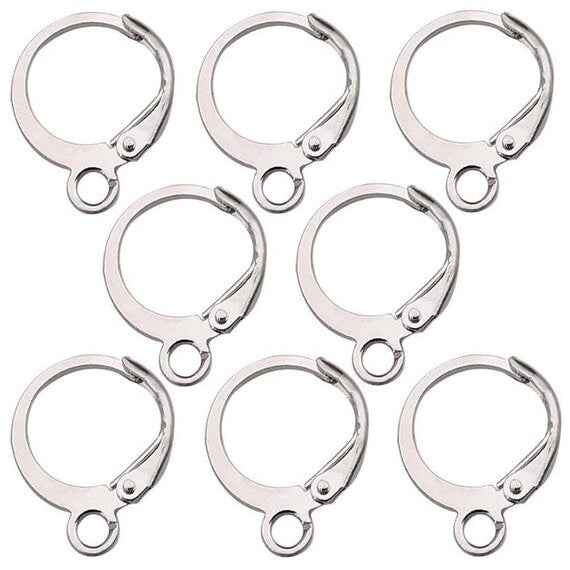Silver Earring Hook Round - Pair (2 Pc)