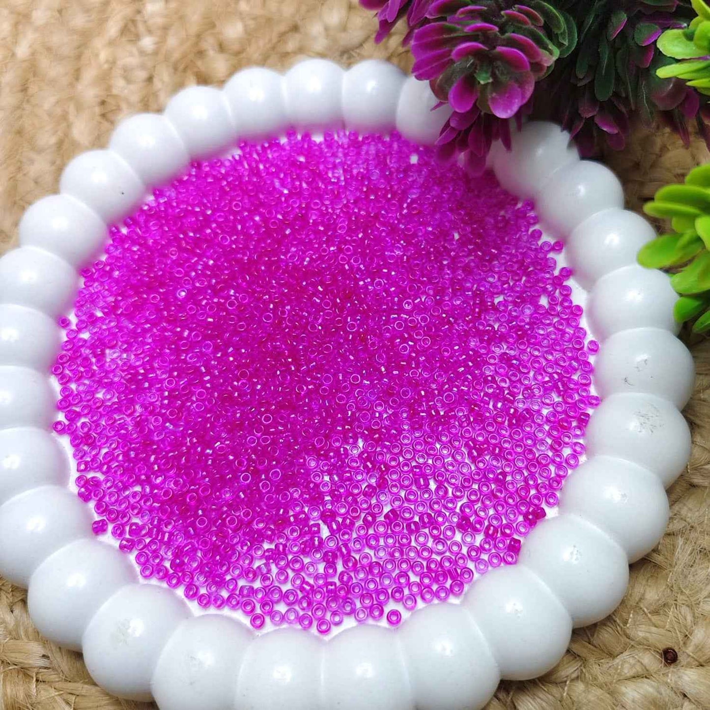 Sugar Beads Dark Pink - 2mm (10g)