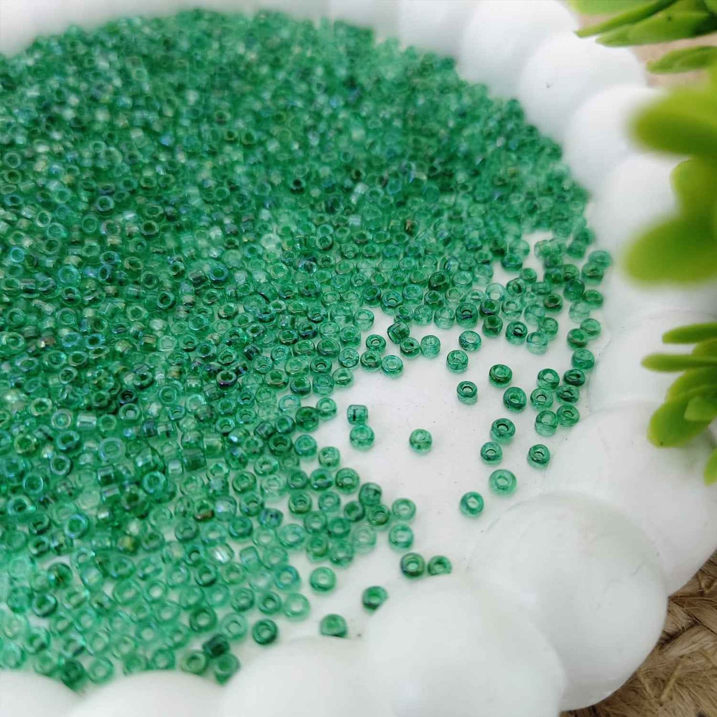 Sugar Beads Green - 2mm (10g)