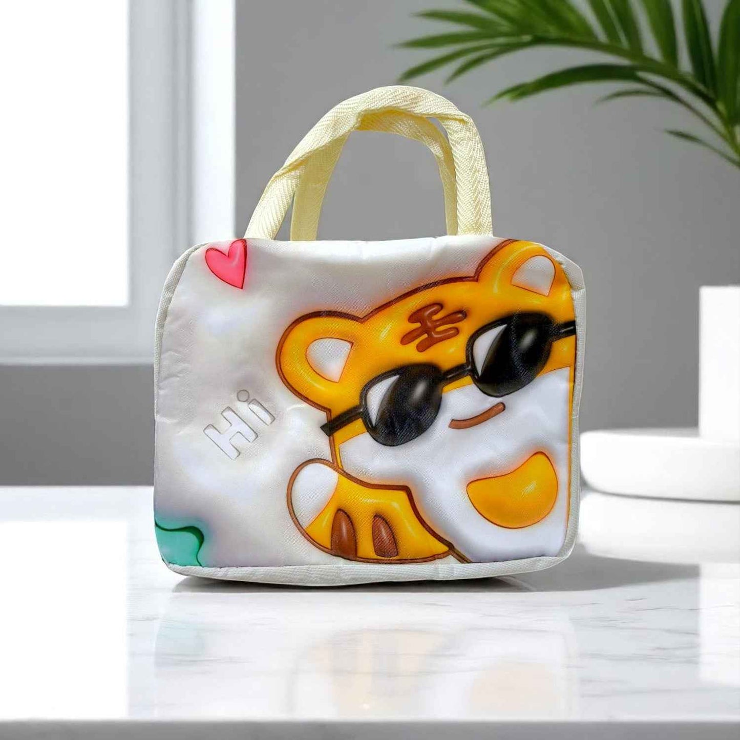 3D Cartoon Tiger Printed Insulated Leak proof Lunch Box Bag for Kids