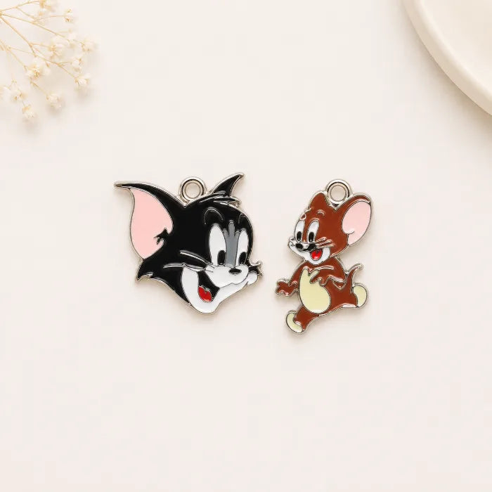 Tom and Jerry Charms - Silver