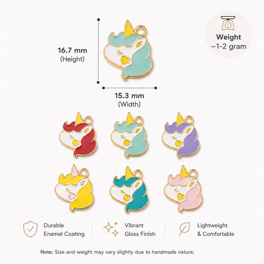 Unicorn Enamel Charms