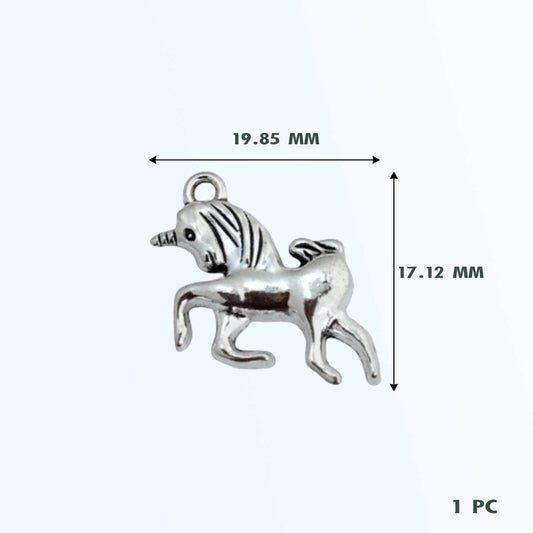 Unicorn Silver Metal Charms