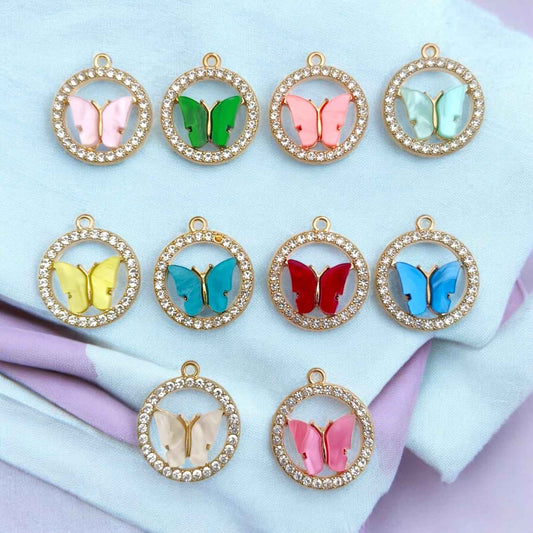 Butterfly Stone Ring Charm