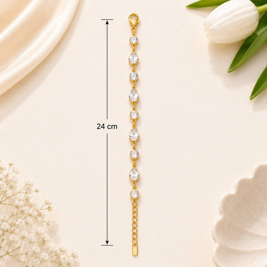 Anti-Tarnish Heart Bracelet - White