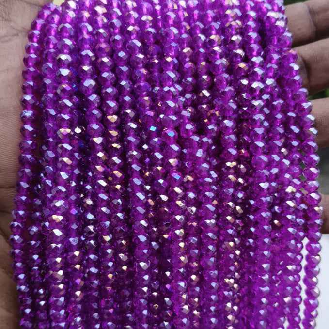 Wine Crystal Beads - 6 mm