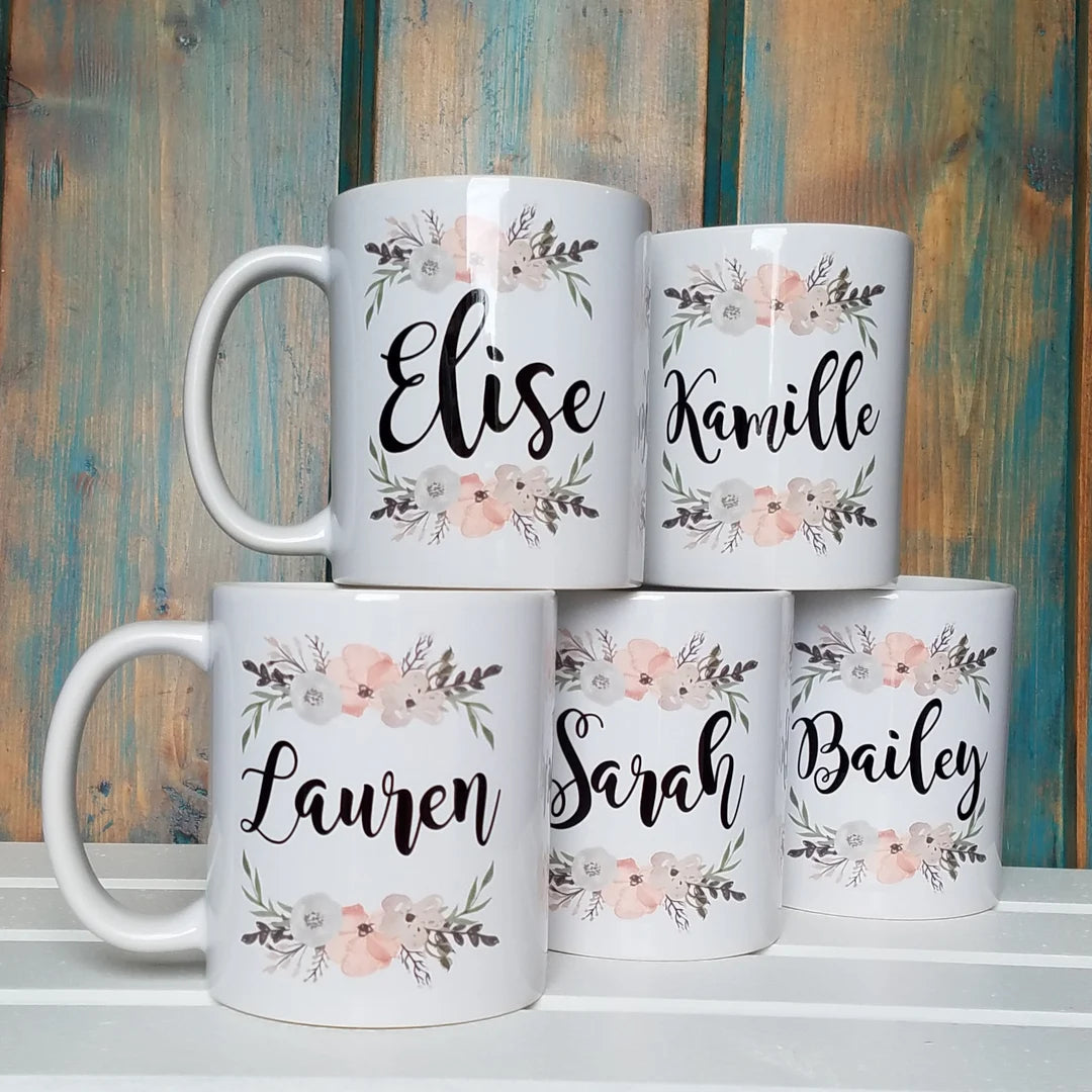 Personalized Mug With Name - Only Text - White