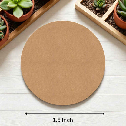 Round MDF Base (1.5 Inch) - Pack of 5 Pcs