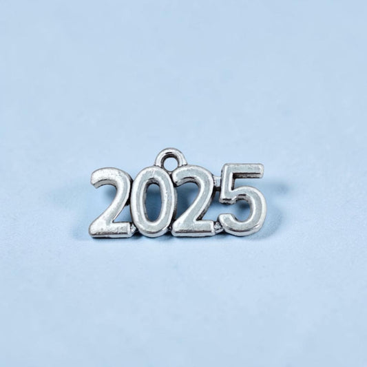 2025 Word Silver Metal Charm