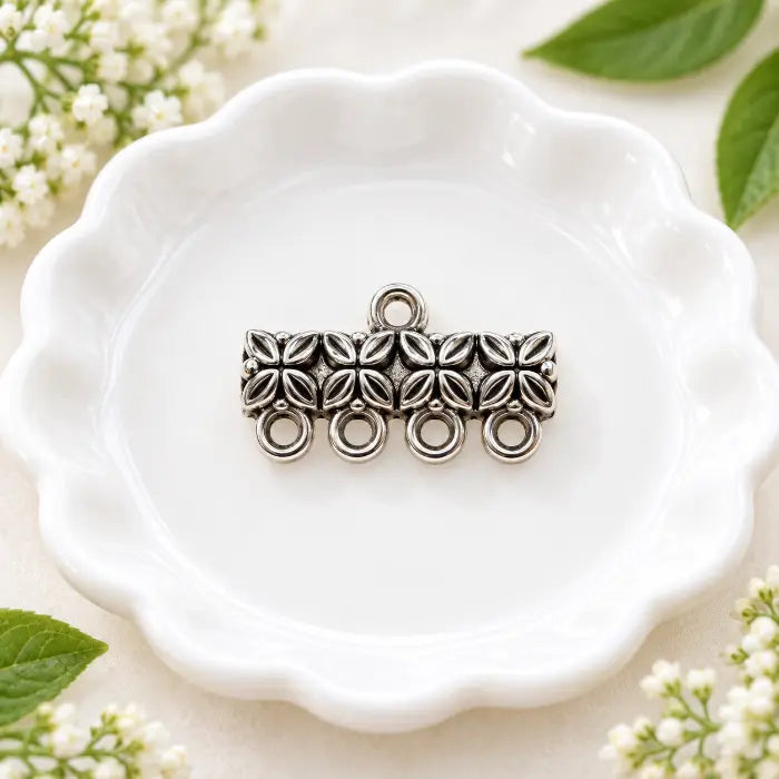 4 Hole Necklace Connector - 1 PC