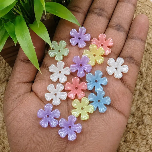 5-Petal Acrylic Flower Beads