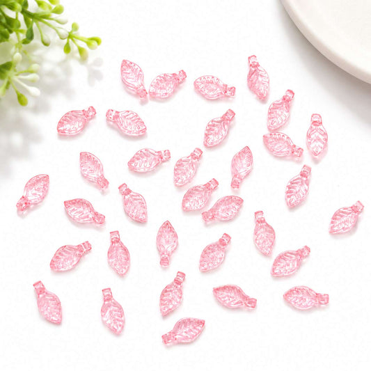 Acrylic Transparent Leaf - Pinkish Peach