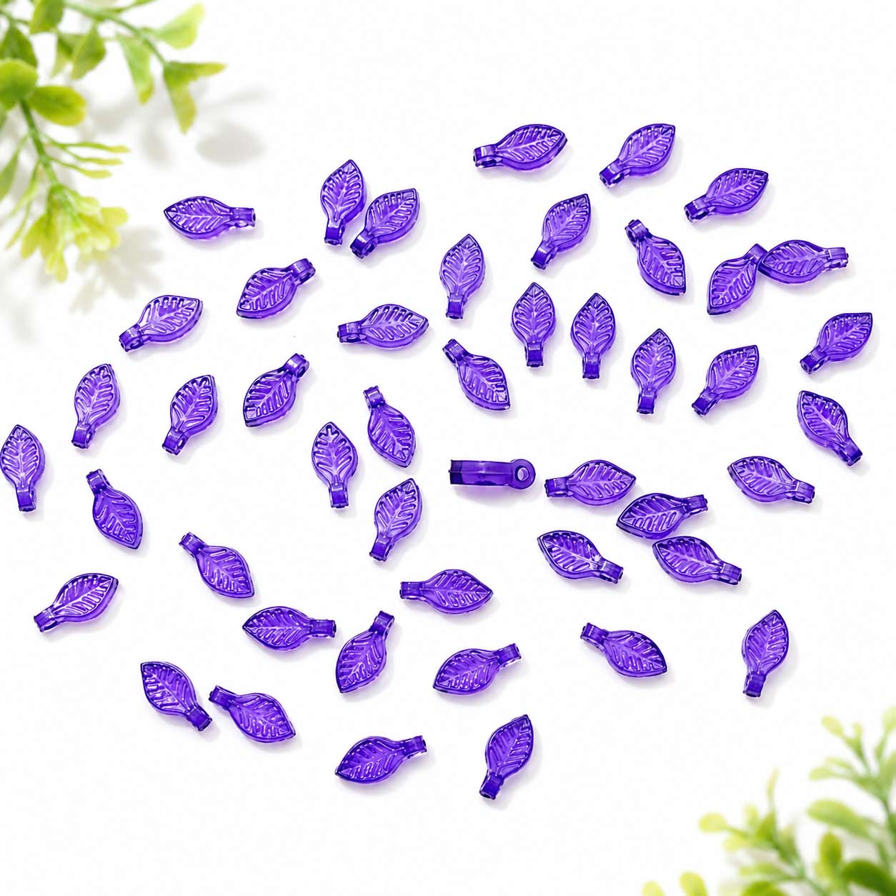 Acrylic Transparent Leaf - Violet
