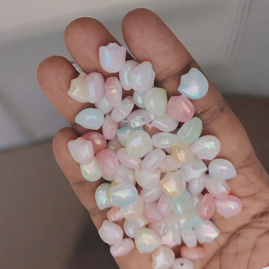 Acrylic tulip fancy beads for jewellery making and DIY craft designs