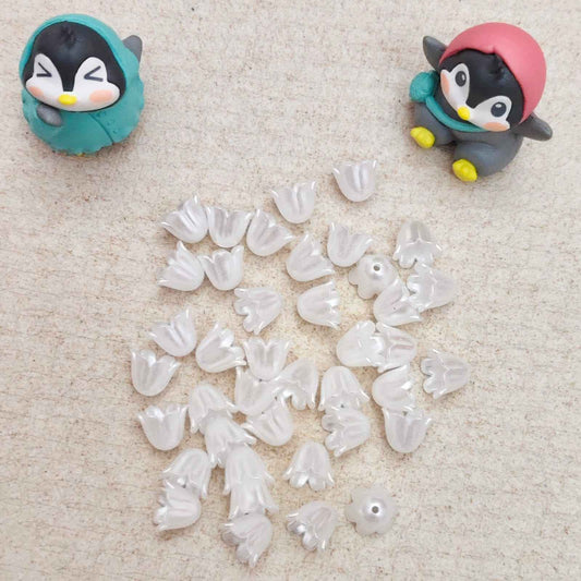 Acrylic Flower Buds Cap - White (10 gms)