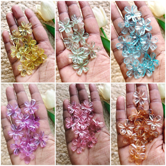 Acrylic transparent flower for jewellery making and DIY crafts