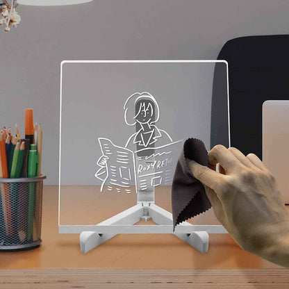 3D Acrylic Writing Board with Adjustable Stand | Glowing Led Message Board