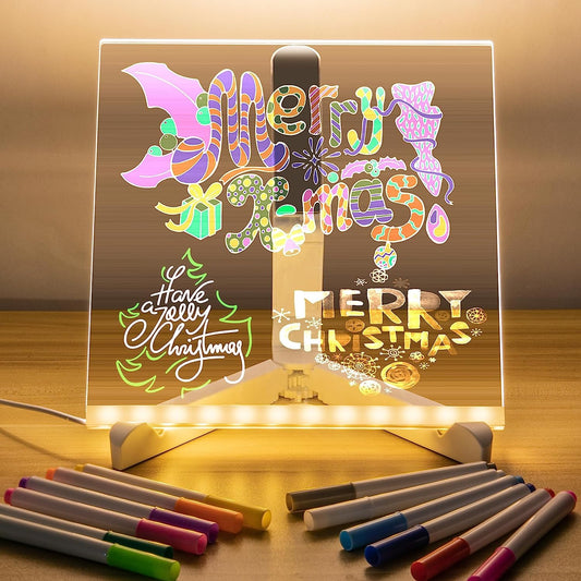 3D Acrylic Writing Board with Adjustable Stand | Glowing Led Message Board