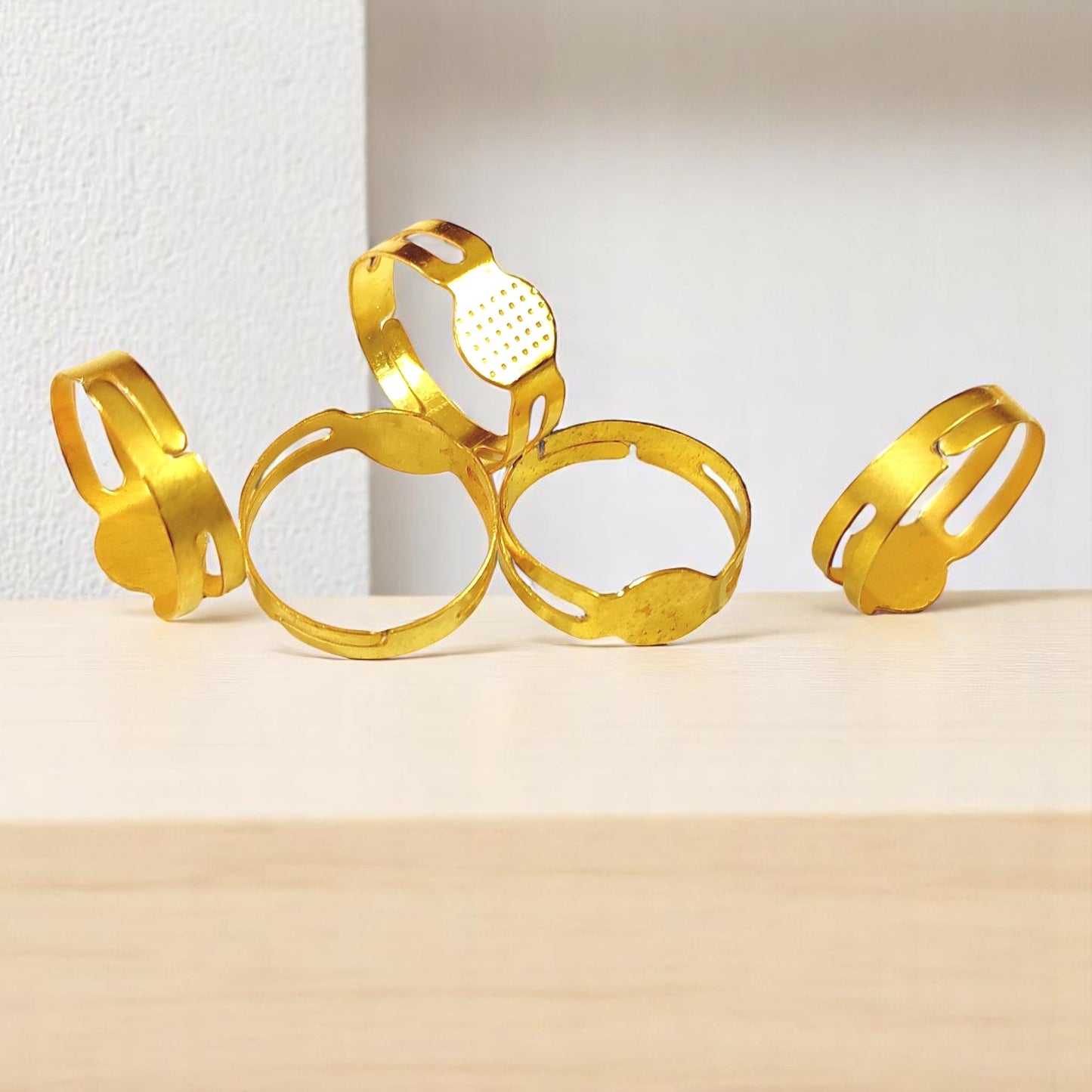 Metal Adjustable Ring Base - 5 Pcs