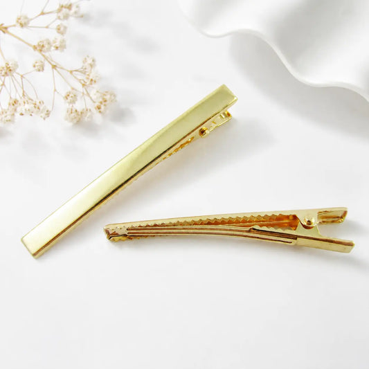 Alligator Hair Clip/Pin - Gold (5 Pcs)