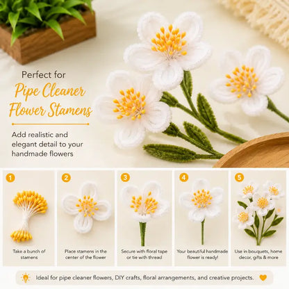 Artificial Flower Stamens - Orange