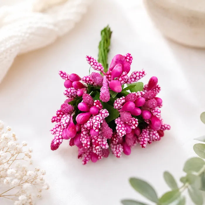 Artificial Pollen Flowers - Dark Pink
