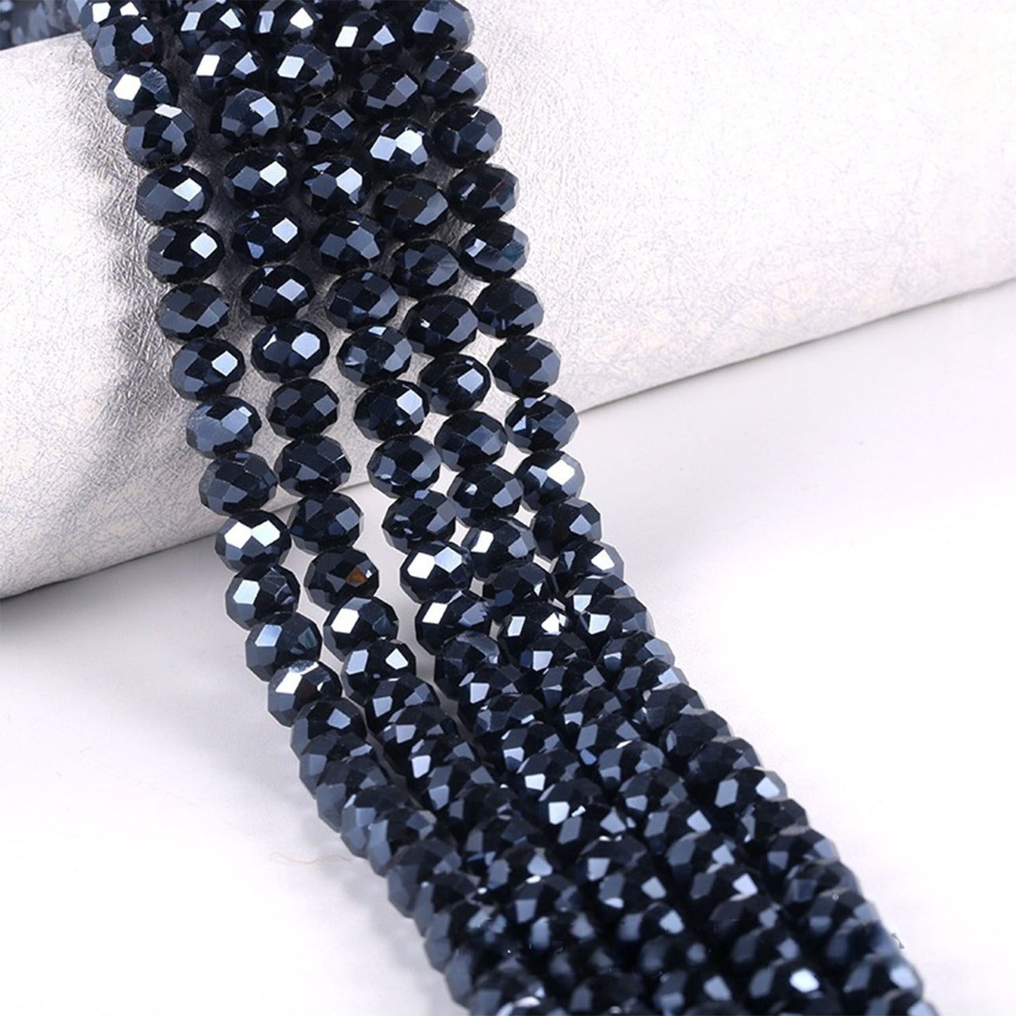 Black Crystal Beads 6mm for Bracelet and Jewelry Making  