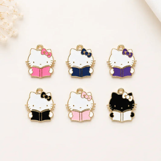 Book Reading Kitty Charms - Type 2
