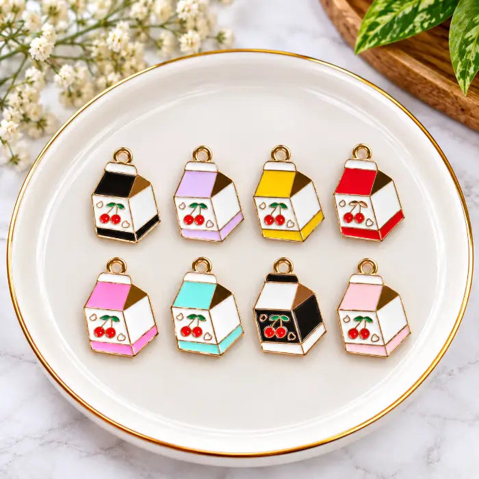Cherry Juicebox Charms in Assorted Colours