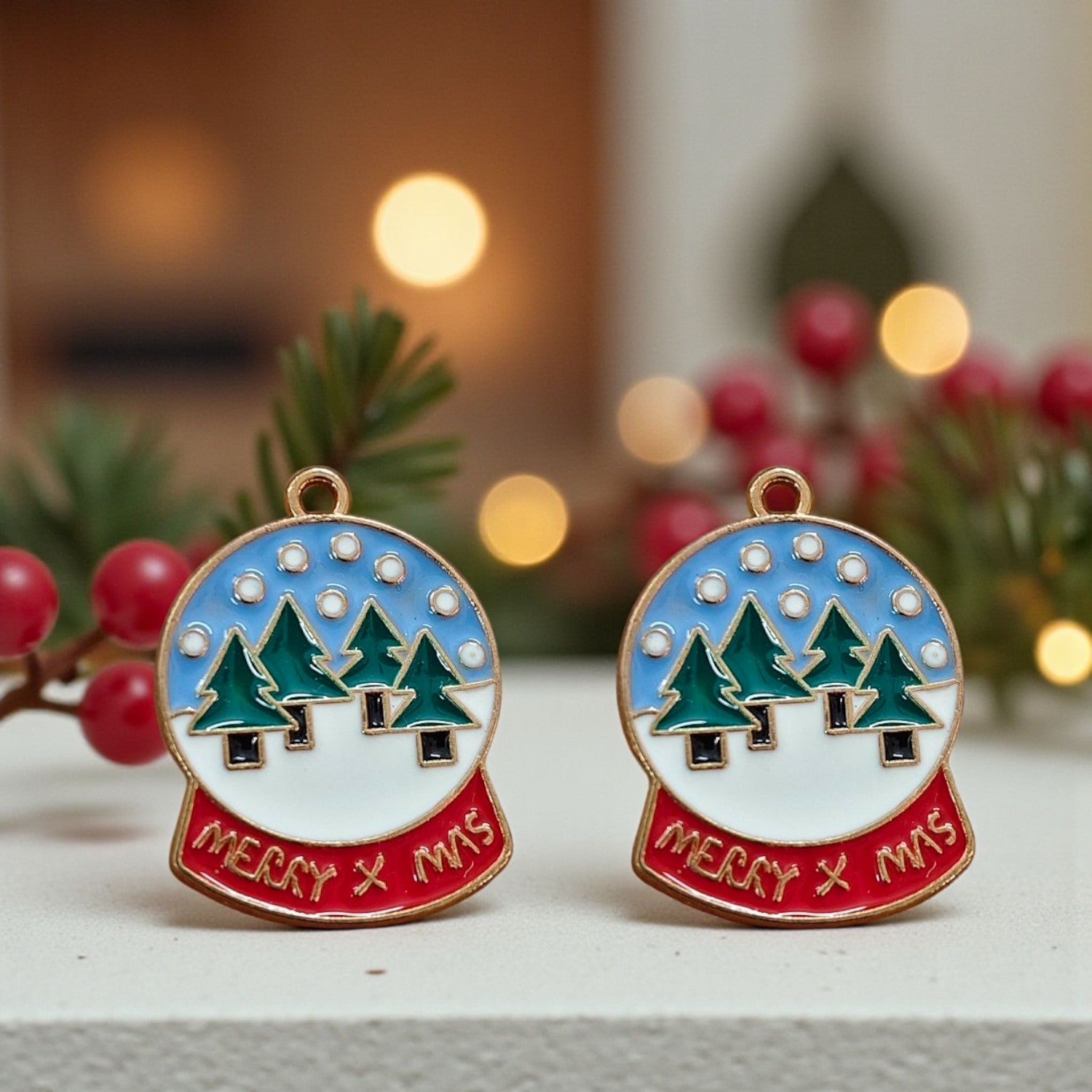 Merry X-Mas Christmas Charms – Festive Jewellery Craft Accessories