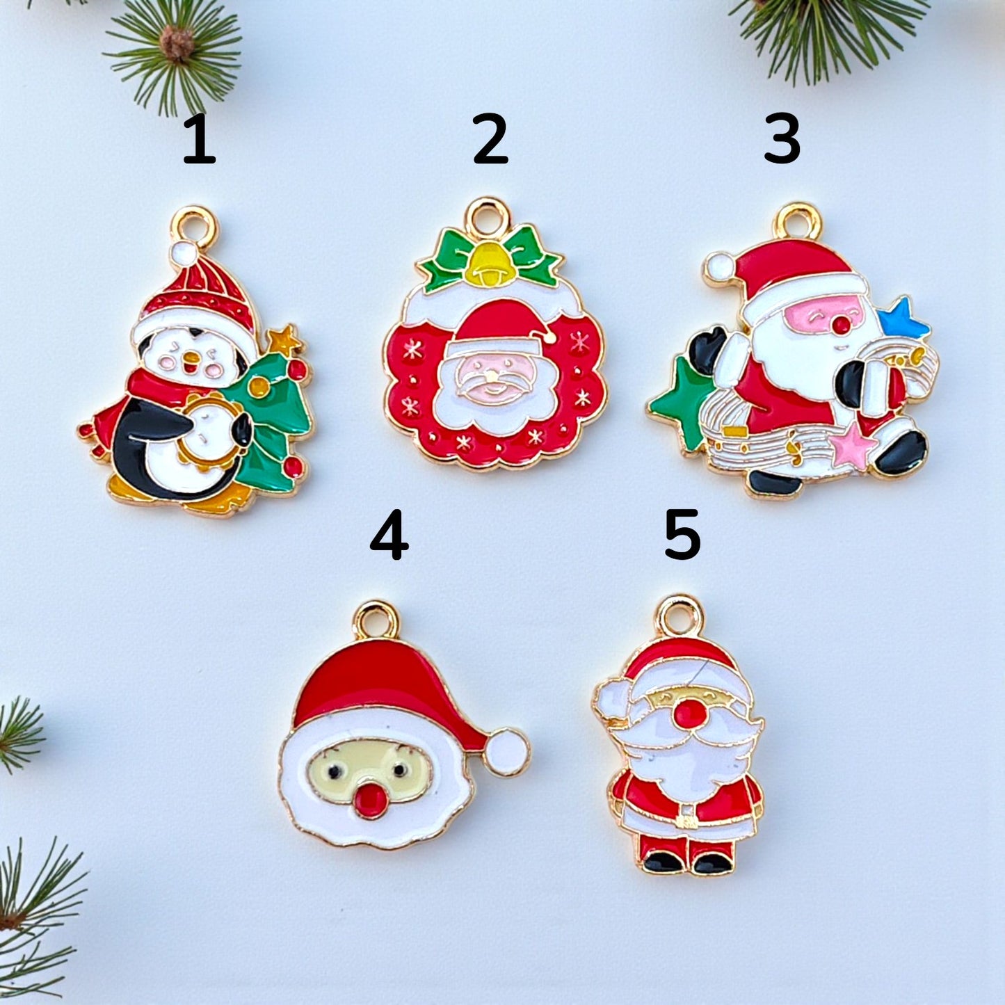 Christmas Santa Charms