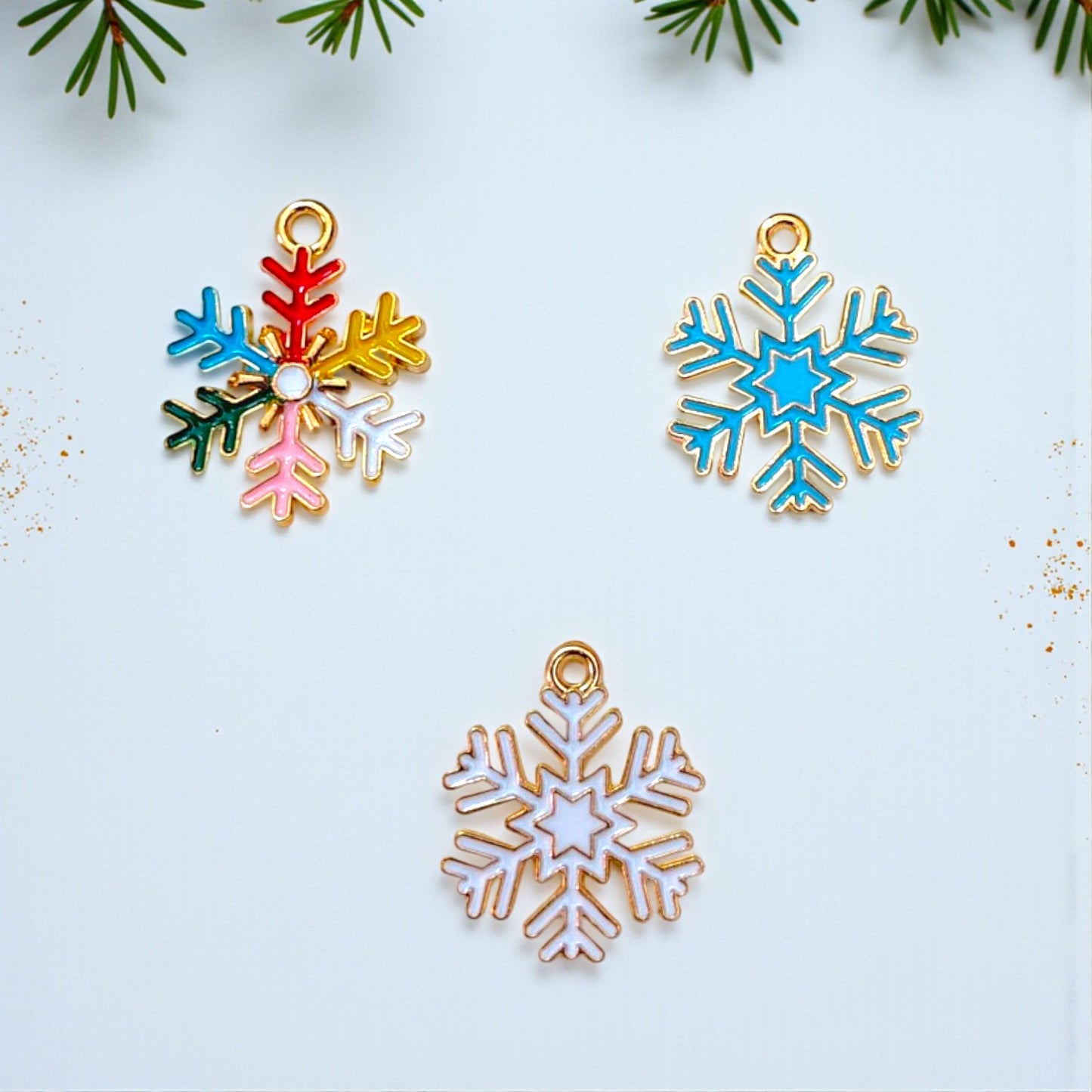 Christmas Snow Flakes Charms