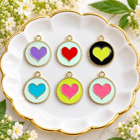 Circle Heart Charm