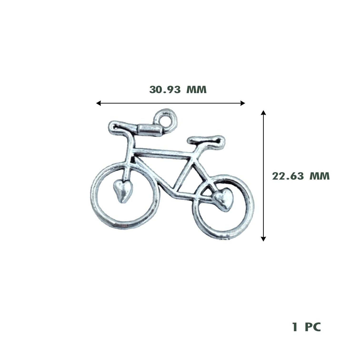 Cycle Silver Metal Charms