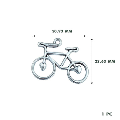 Cycle Silver Metal Charms