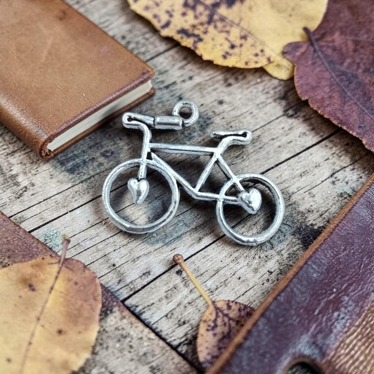 Cycle Silver Metal Charms