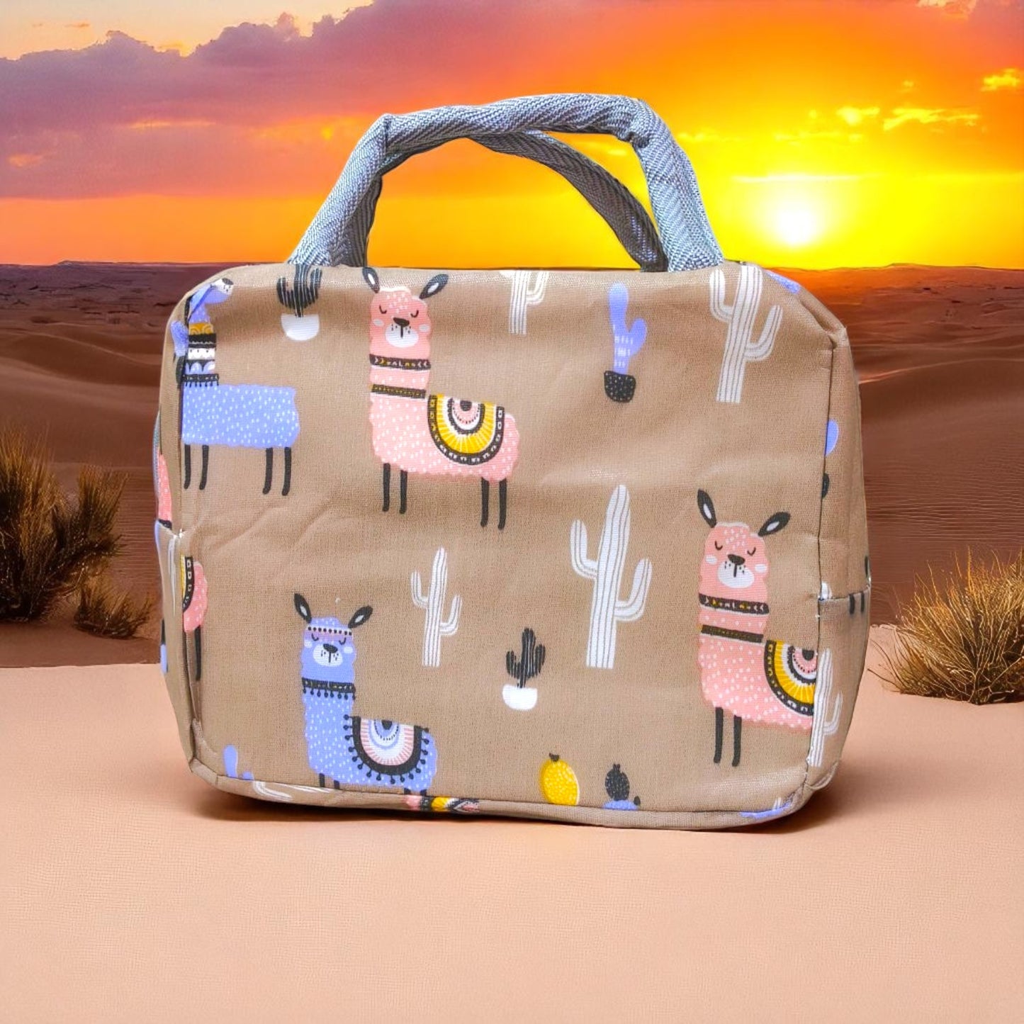 Desert Animal Printed Insulated Leak-Proof Lunch bag for Kids