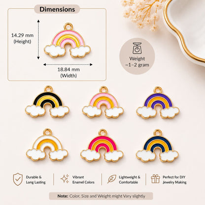Dual Color Rainbow Enamel Charms