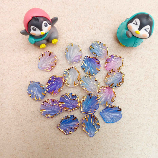 Dual Shade Acrylic Shell with Golden Border - 10 gms