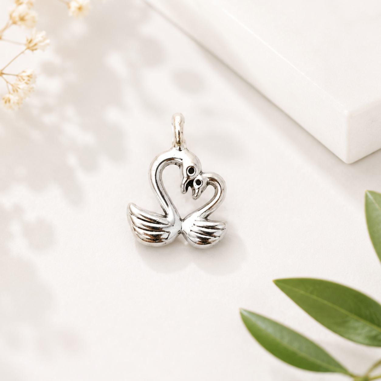 Dual Swan Metal Charms