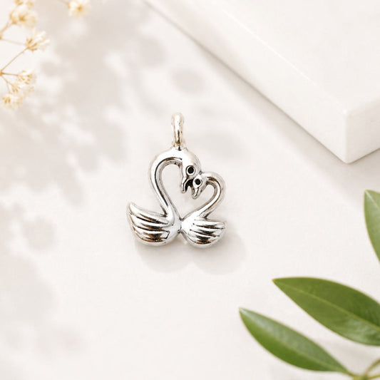 Dual Swan Metal Charms